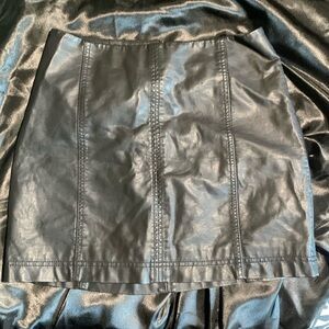 Free People faux leather skirt